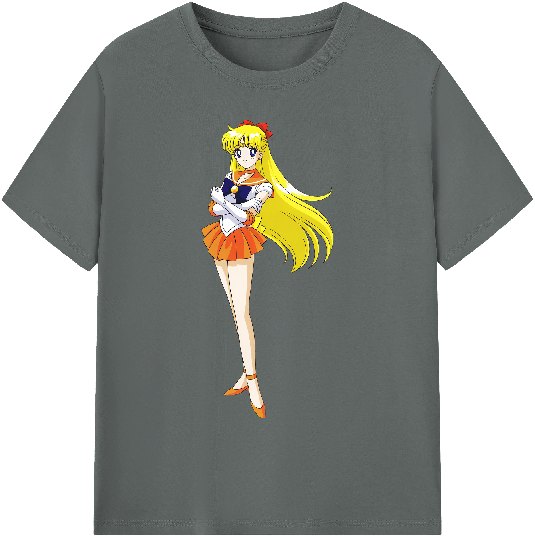 （画像用） 美少女戦士セーラームーン 愛野 美奈子 あいの みなこ Sailor Moon Aino Minako 綿100％ メンズ半袖Tシャツ｜肌触りやわらか＆通気性